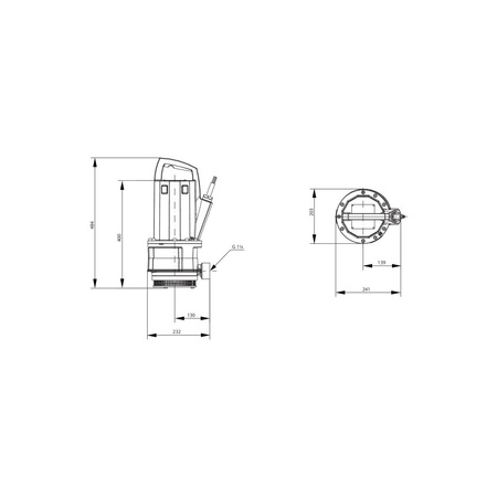 Pompa zanurzeniowa do ścieków WILO Drain TMT 32M113/7,5Ci żeliwo 3 x 400 V, moc 1.1 W 50 Hz