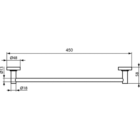 IOM PORĘCZ NA RĘCZNIKI 45 SILK BLACK