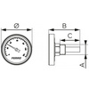 Termometr bimetaliczny FERRO fi 63 mm 120'C połączenie aksjalny