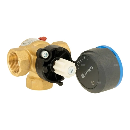 Zawór obrotowy trójdrogowy AFRISO ARV 382 Vario ProClick, mieszający, Siłownik elektryczny ARM 343, DN 20