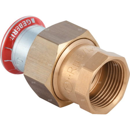 Śrubunek hydrauliczny GEBERIT Mapress C-Stahl FKM przejściowy stal GW 1 1/4'' 35 mm z pierścieniem zacinającym