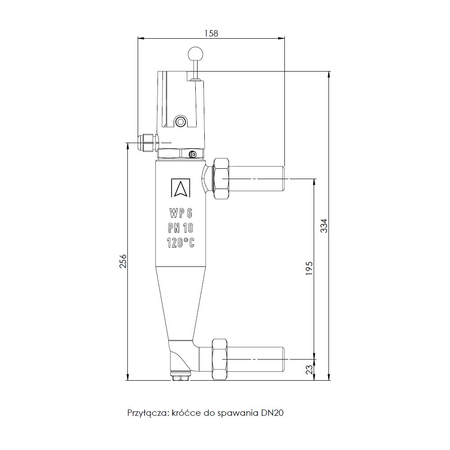 Elektromechaniczny czujnik niskiego poziomu wody AFRISO WMS-WP6 z blokadą do kotłów gazowych C.O.