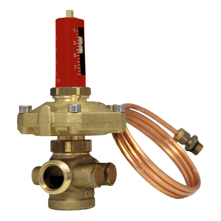 Regulator ciśnienia różnicowego HERZ 60 kPa, mosiądz DN 20, zakres przepł. 25-60 kPa