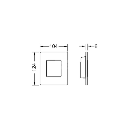 Przycisk spłukujący do stelaża do pisuaru (Mechaniczny) TECE solid metal, kolor czarny mat