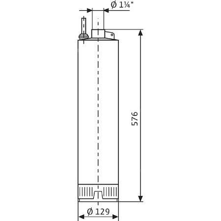 Pompa głębinowa 1-fazowa WILO Sub TWI 5-308EM częstotliwość 50 Hz, moc 1.1 kW 7.4 A, prędkość obrotowa 2810 obr/min