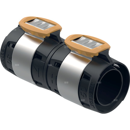 Złącze GEBERIT FlowFit, PPSU, 63 mm (łącznik zaprasowywany x łącznik zaprasowywany)