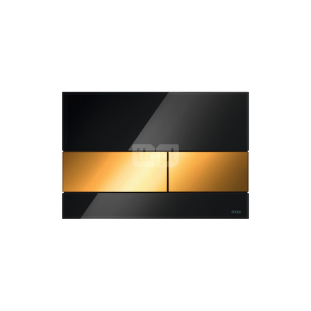 Przycisk spłukujący do stelaża (Mechaniczny) TECE TECEsquare szkło, kolor czarny / złoty