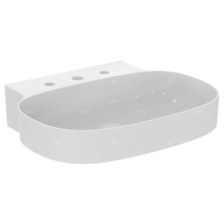 LINDA-X Umywalka 60cm 3OT B/P GLOSS WHI