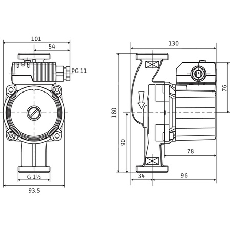Pompa obiegowa WILO STAR-Z 25/2 1 x 230 V 50 Hz, PN 10/10bar