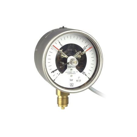 Manometr z rurką Bourdona AFRISO RF kontaktowy magnetyczny MK2 0/1000 bar radialne G1/2B fi 100 mm, kl. 1,0%