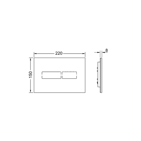 Przycisk spłukujący do stelaża (Elektroniczny) TECE lux mini szkło, kolor czarny