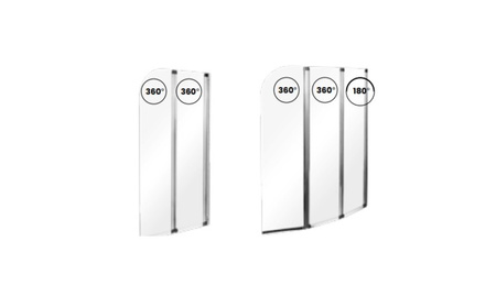 Parawan 3-skrzyd 123,5cmxh=139cm AMBITION 3S-BESCO