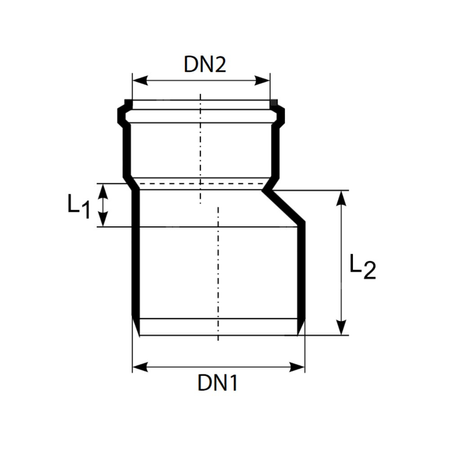 Złącze MAGNAPLAST KG 2000 KGR redukcja, PP-md (zielony), DN 200 x DN 160 (ww x wz), do kanalizacji