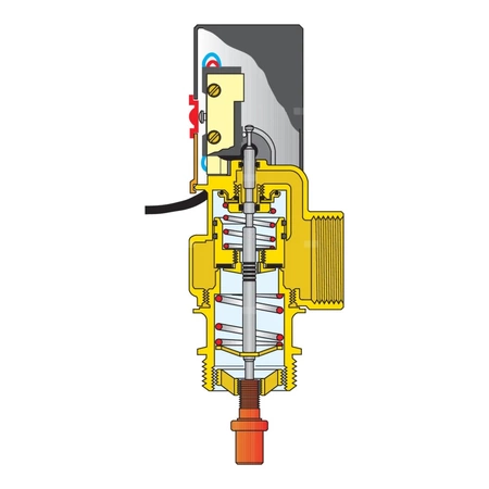 Zawór upustowy bezpieczeństwa termicznego z działaniem awaryjnym 1 1/2" GZ x 1 1/2" GW 99 st. C