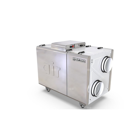 Centrala wentylacyjna DRX PLUS 400 H o wydajności 400m3/h z kompletem mocowań ściennych, wyświetlacz dotykowy 5" z wymiennikiem entalpicznym