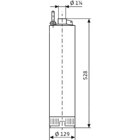 Pompa głębinowa 1-fazowa WILO Sub TWI 5-506EM częstotliwość 50 Hz, moc 1.1 kW 7.9 A, prędkość obrotowa 2810 obr/min