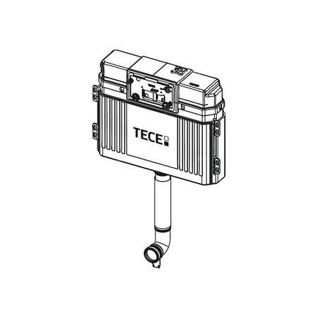 Spłuczka podtynkowaTECETECE, 740 x 500 x 145 mm, uruchamiana od przodu, z kolanem odpływowym 269mm