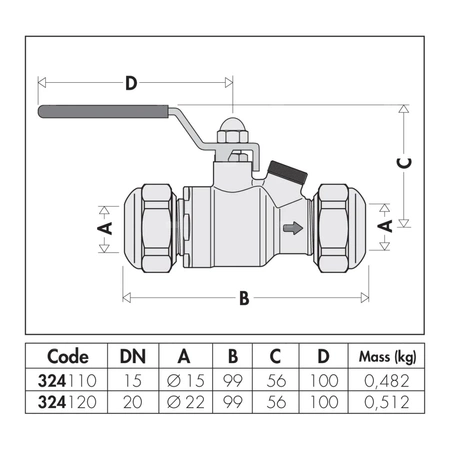 Zawór antyskażeniowy z wbudowanym zaworem odcinającym DN 15 (O 15) - EA typ
