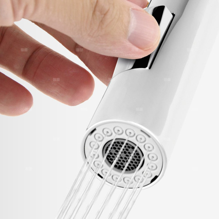 Bateria zlewozmywakowa FERRO ZUMBA SLIM 2F, kolor chrom, biała elastyczna wylewka 2f