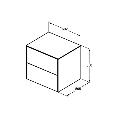 CONCA SZAFKA 60X50X55 2 DR+WTOP NOC WHMT