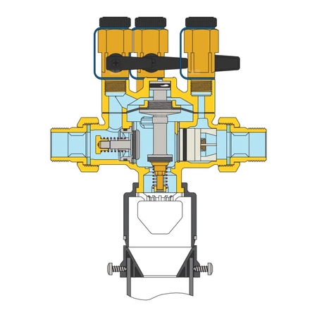 Automatyczny zestaw napełniania instalacji 1/2"