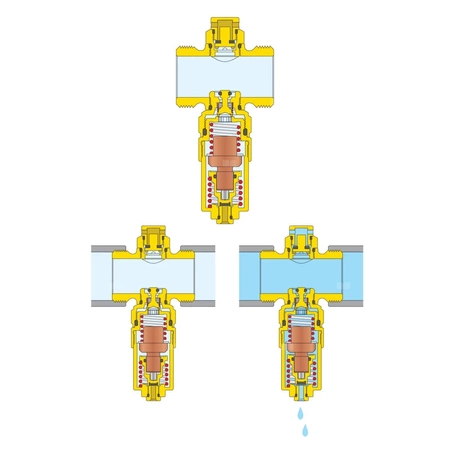 Zawór antyzamarzaniowy, z mosiądzu 1 1/4"