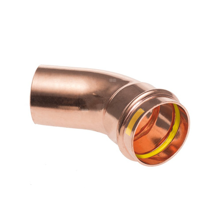 Łuk jednokielichowy 45' IBP PG 5040 do gazu, Cu, 54 mm (ML)