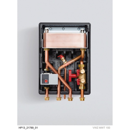 VWZ MWT 150 - moduł wymiennika płytowego glikol/woda, zawiera: pompę obiegu grzewczego, zespół zaworów napełniających, zawór be