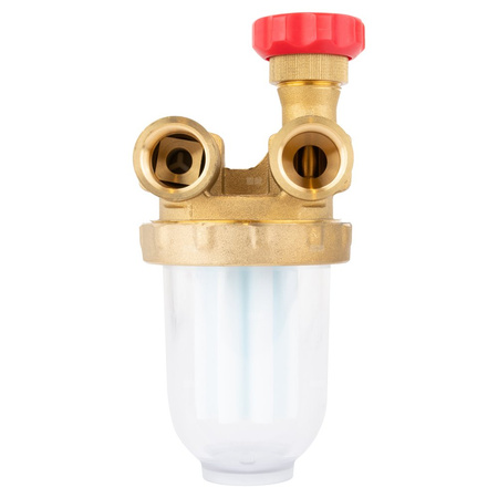 Filtr olejowy AFRISO Z 1/2 - 500 Sidwururowy fi 1/2''/1/2'' GW x GW, z wkładem plastikowym, maks. przepływ 310 l/h