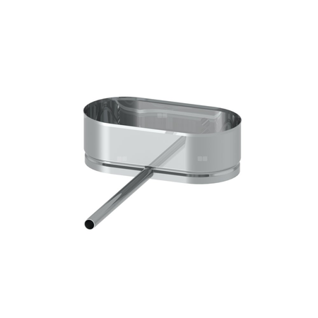 Miska na kondensat z rurką odpływową JEREMIAS OV/EW0801S stal nierdzewna fi 120x210 mm