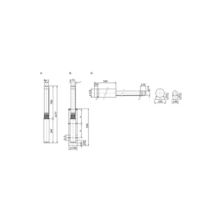 Pompa głębinowa 1-fazowa WILO Sub TWU 3-0123 1F częstotliwość 50 Hz, moc 0.55 kW 4.5 A, prędkość obrotowa 2800 obr/min