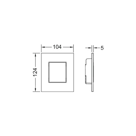 Przycisk spłukujący do stelaża do pisuaru (Mechaniczny) TECE now tworzywo, kolor biały antybakteryjny