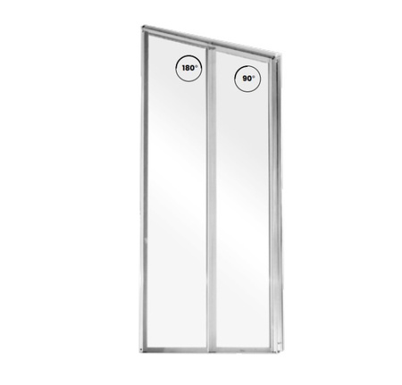 Parawan 2-skrzyd 80,5cmxh=140cm AMBITION PREM 2S-BESCO