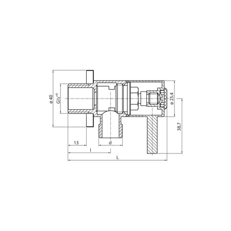 Zawór wodny PERFEXIM PHA-052 gz 1/2'' x gz 3/4''