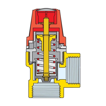 Zawór przelewowy CALEFFI 311 mosiądz 2,5 bar GW 3/4''