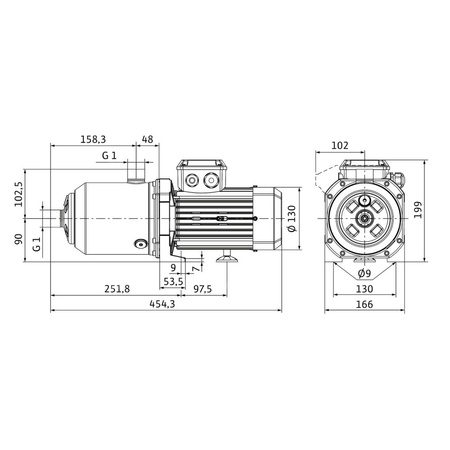 Wysokociśnieniowa pozioma pompa do wody Wilo-MEDANA CH1-L.206-2/V/A/10T