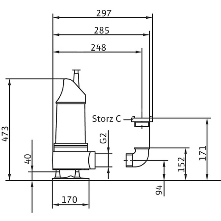 Pompa zanurzeniowa do ścieków WILO EMU KS 12 E żeliwo 1 x 230 V, moc 1.8 W 50 Hz
