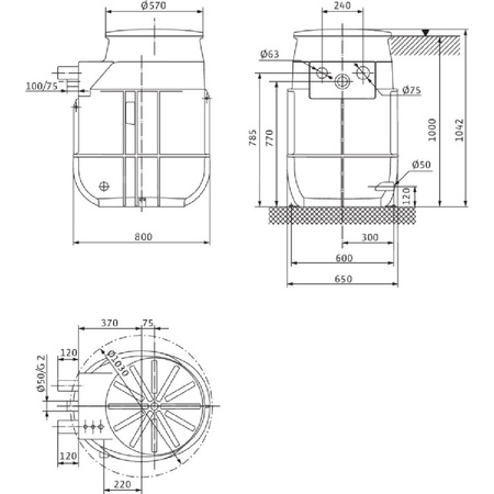 Pompa do ścieków WILO DrainLift WS 40E BASIC/MINI3 V04/T06-540 50 Hz / 13.33 m³/h / 0.83 W