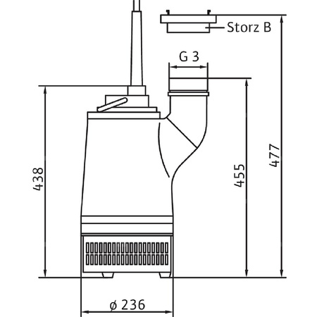 Pompa zanurzeniowa do ścieków WILO EMU KS 24 DS SVA+V żeliwo 3 x 400 V, moc 2.85 W 50 Hz