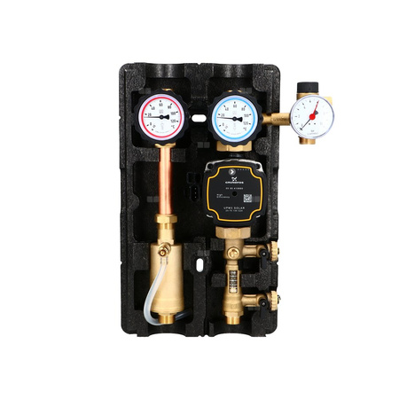 Grupa pompowa AFRISO PrimoSol 130-4 GZ 3/4'' x 3/4'', z izolacją Grundfos UPM 3 Solar 25-75/130 mm