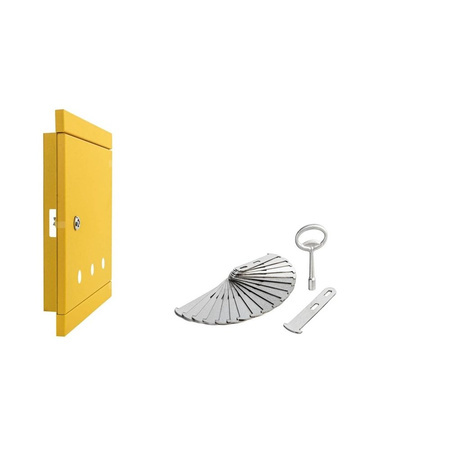 Skrzynka gazowa 600x600 wnękowa stalowa RAL 1021 żółta