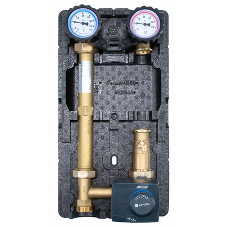 Grupa pompowa AFRISO PrimoTherm 180-2 DN 25 3-WM-SM Vario GZ x GW 1 1/2'' x 1'', z zaworem mieszającym, z izolacją, z siłownikiem arm 343 proclick
