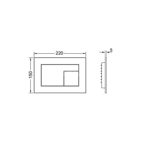 Przycisk spłukujący do stelaża (Mechaniczny) TECE velvet tworzywo, kolor czarny (nero ingo)