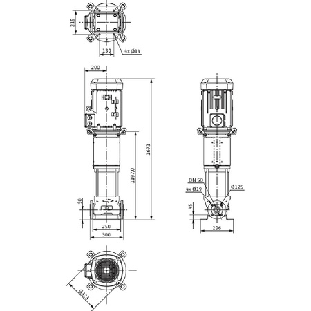 Wysokociśnieniowa pompa do wody Wilo-Helix V 2212-2/25/V/KS/400-50