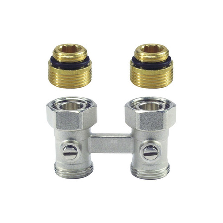 Zawór prosty, podwójny z odcięciem, 1/2", (minimalne zamówienie 10 szt.)