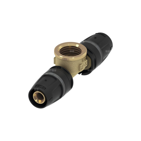 Trójnik TECE logo 90' mosiądz 32 mm x 1'' x 32 mm (końcówka wtykowa x GW x końcówka wtykowa)