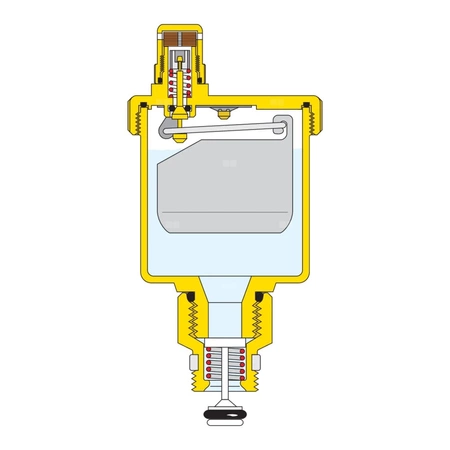 Separator CALEFFI DISCALSLIM, 3 bar / 110'C, 18 mm