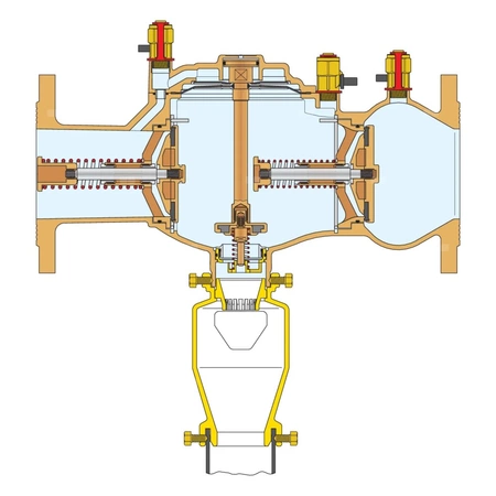 Izolator przepływów zwrotnych ze strefą obniżonego ciśnienia z możliwością nadzoru - połączenia kołnierzowe Typu BA DN 50