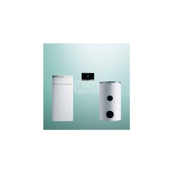 Pakiet systemowy OZE - Pompa ciepła gruntowa solanka-woda VAILLANT VWF 157/4 flexoTHERM 14.4 kW 400 V + Regulator sensoCOMFORT VRC 720 + Zasobnik c.w.u. VIH RW300/3BR + Zasobnik buforowy VPS R 100/1M + Moduł komunikacji internetowej VR 940f