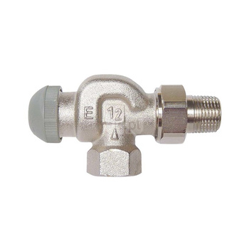 Zawór grzejnikowy termostatyczny HERZ TS-90-E kątowy spec., połączenie 3/8'' (niklowanie)
